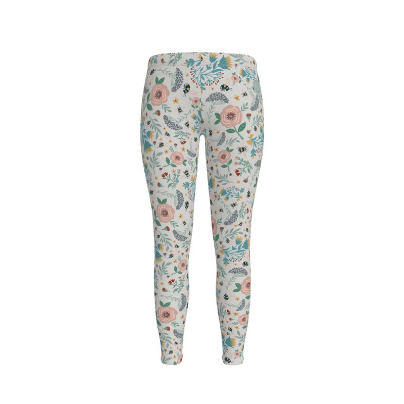 Women’s Mid-Rise Full-Length Leggings - Bee Garden