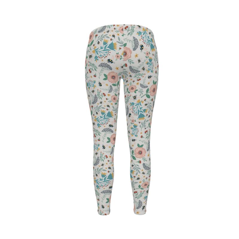 Women’s Mid-Rise Full-Length Leggings - Bee Garden