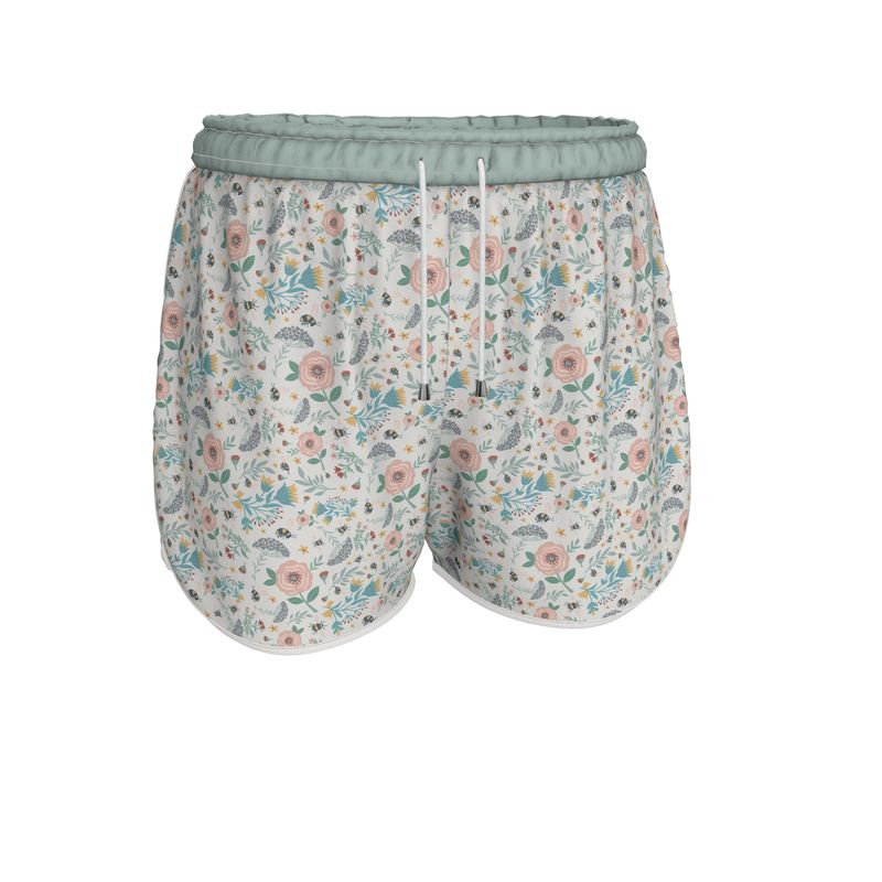 Women’s Athletic Shorts - Bee Garden