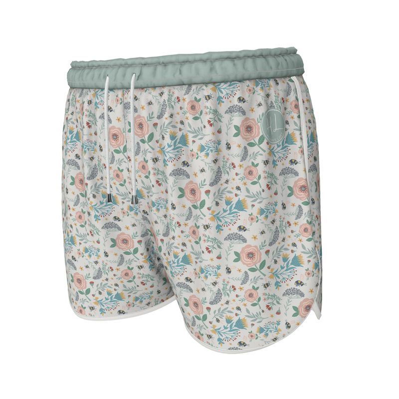 Women’s Athletic Shorts - Bee Garden