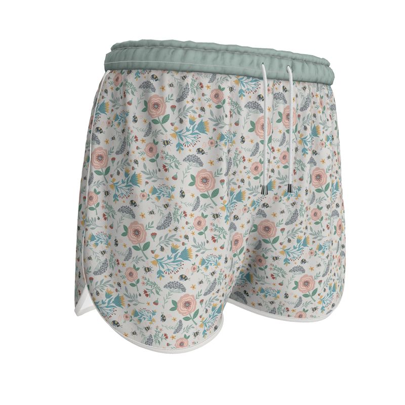 Women’s Athletic Shorts - Bee Garden