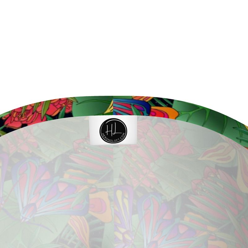 Women’s Mid-Rise Capri Length Leggings - Jungle Flower