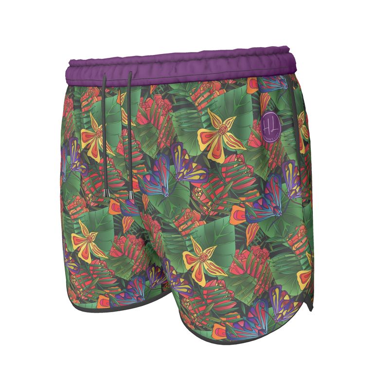 Women’s Athletic Shorts - Jungle Flower