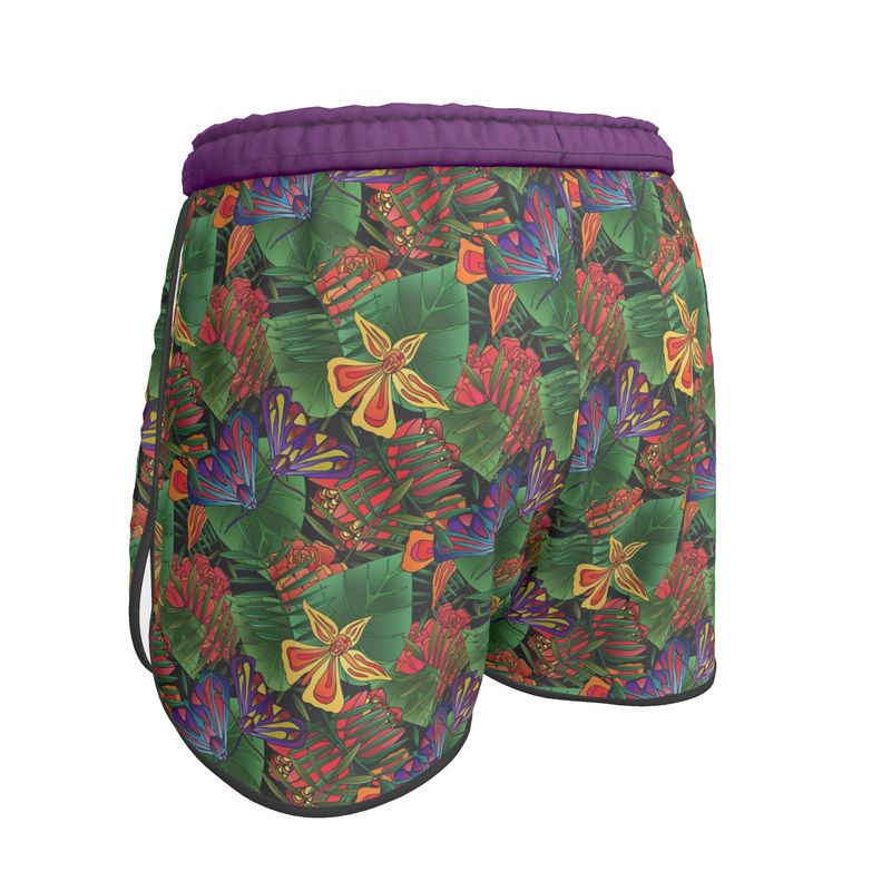 Women’s Athletic Shorts - Jungle Flower