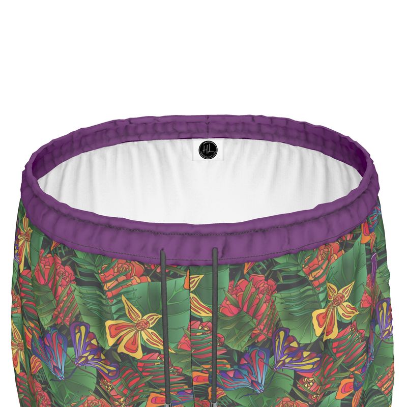 Women’s Athletic Shorts - Jungle Flower