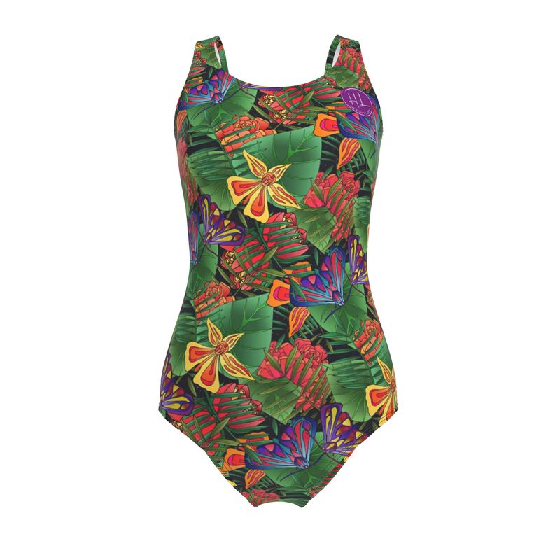 Women's One-Piece Swimsuit - Jungle Flower