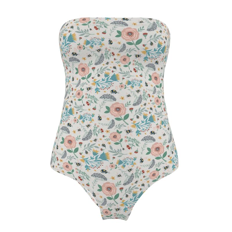 Women's Strapless Swimsuit - Bee Garden