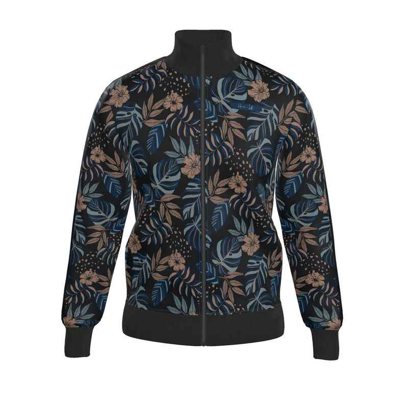 Men's Track Jacket - Midnight Monstera