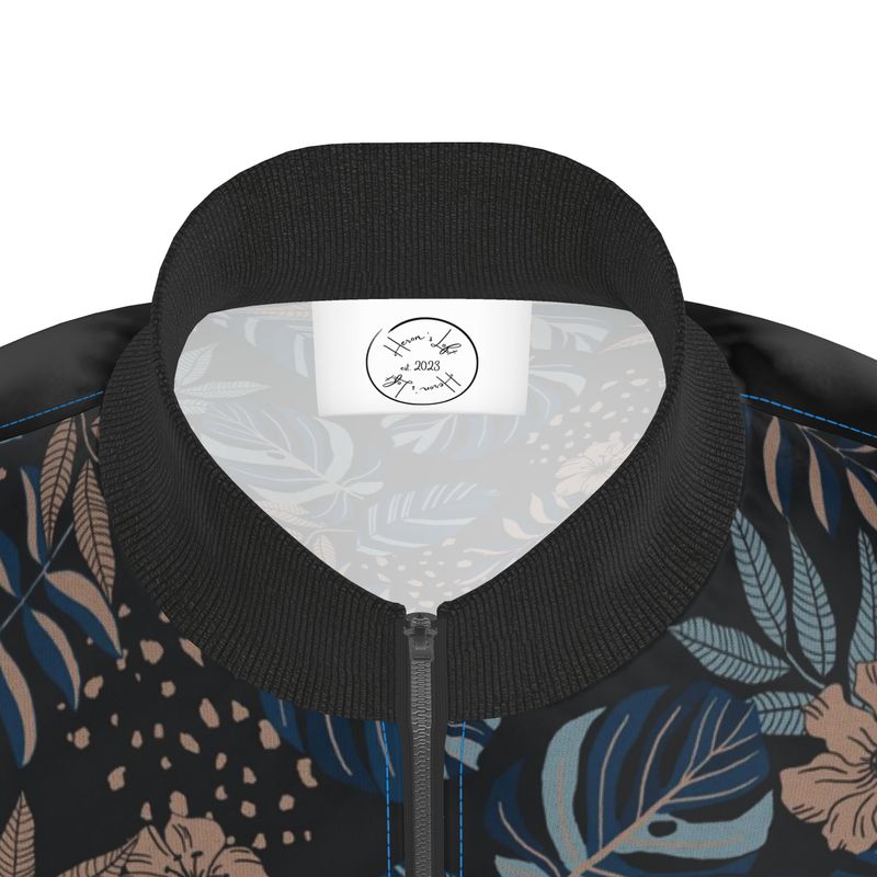 Men's Track Jacket - Midnight Monstera