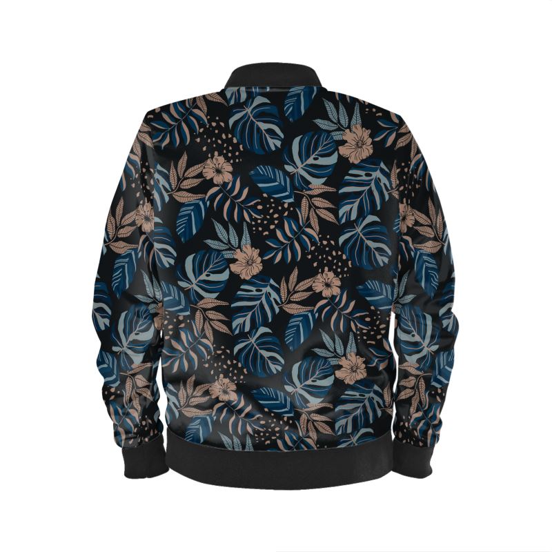 Men's Bomber Jacket - Midnight Monstera