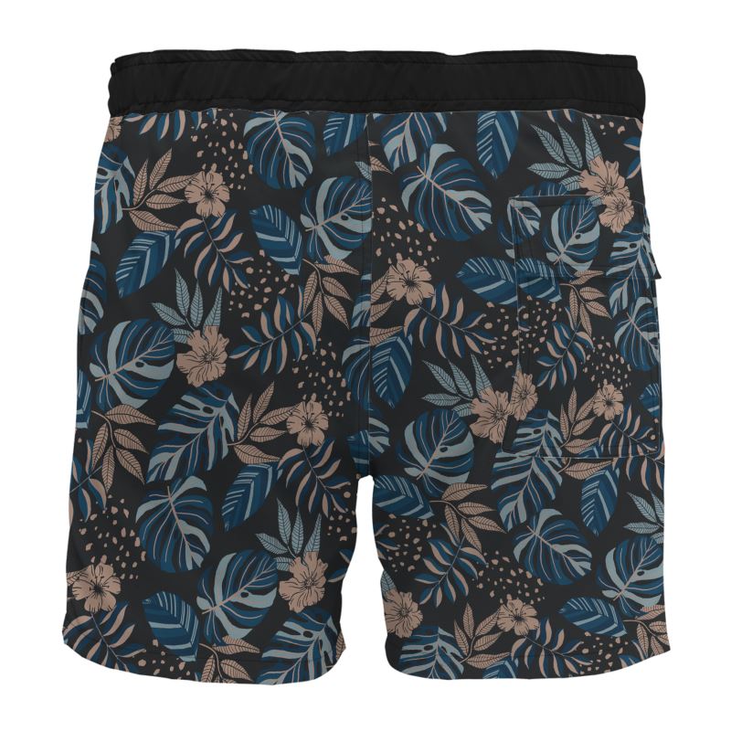 Men's Board Shorts - Midnight Monstera