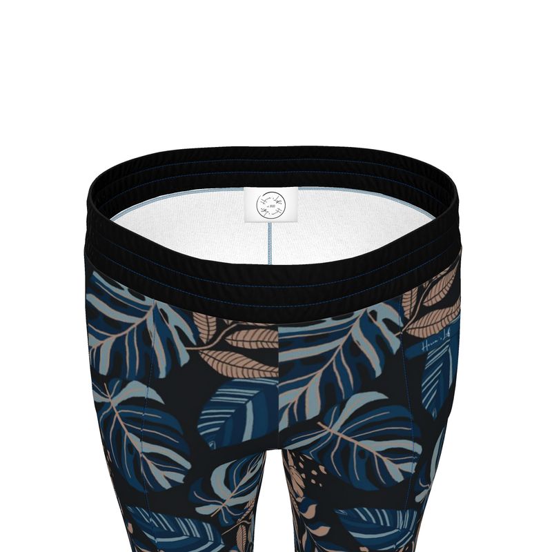 Men's Track Pants - Midnight Monstera