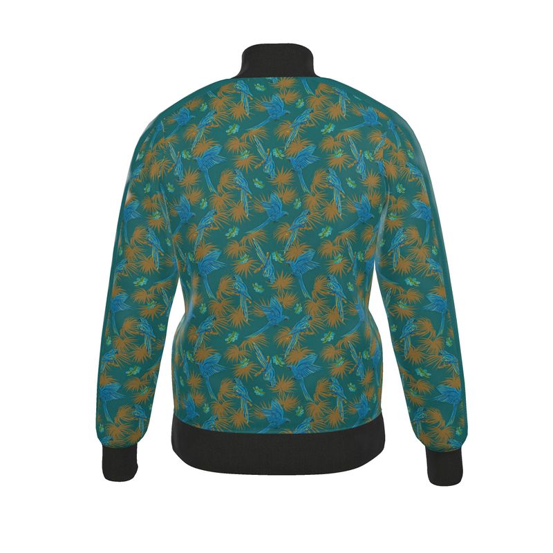 Men's Track Jacket - Tropical Macaw - Sea Foam Green
