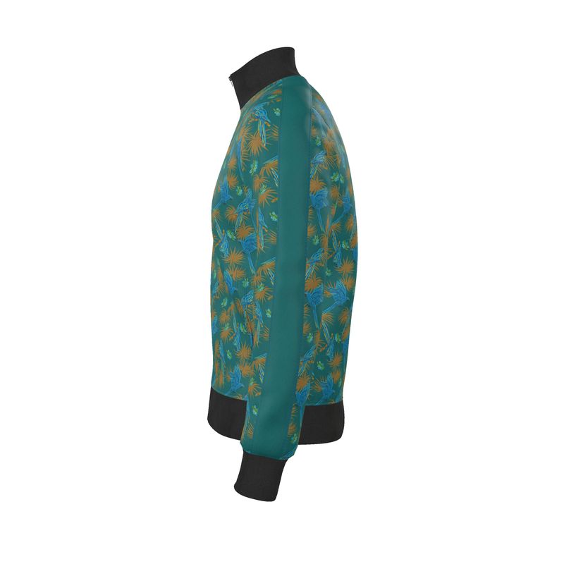 Men's Track Jacket - Tropical Macaw - Sea Foam Green