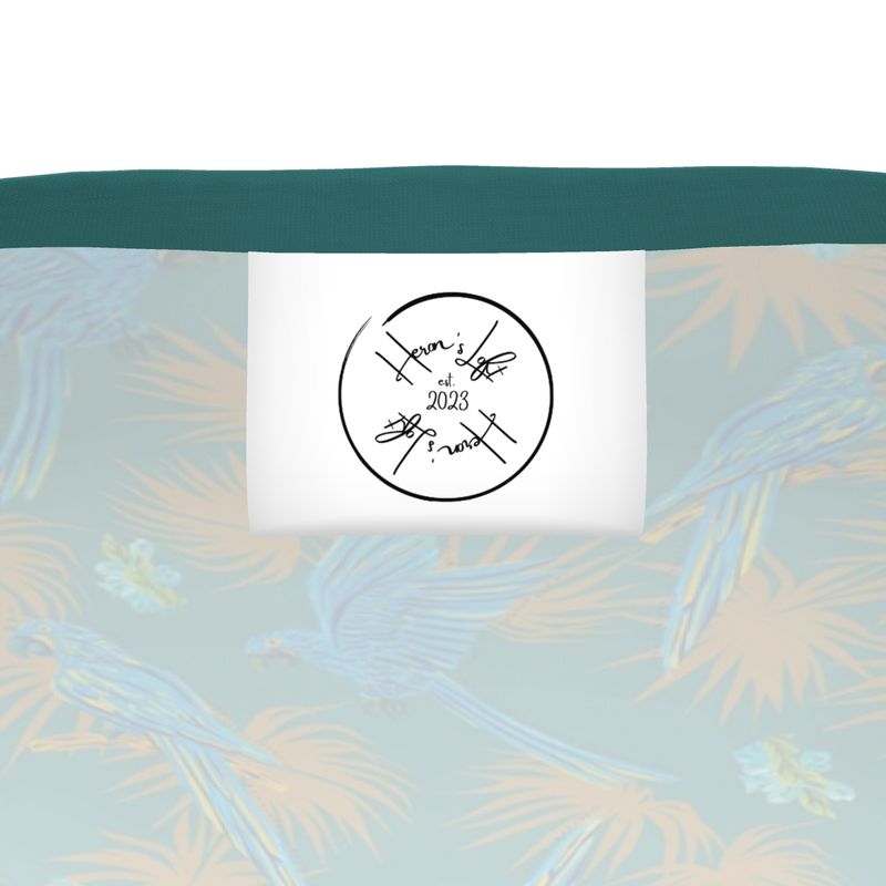 Men's Athletic V-Neck T-Shirt - Tropical Macaw - Sea Foam Green