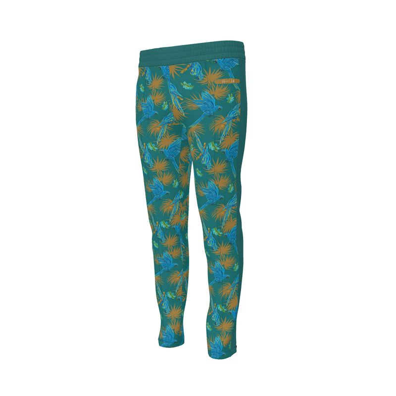 Men's Track Pants - Tropical Macaw - Sea Foam Green