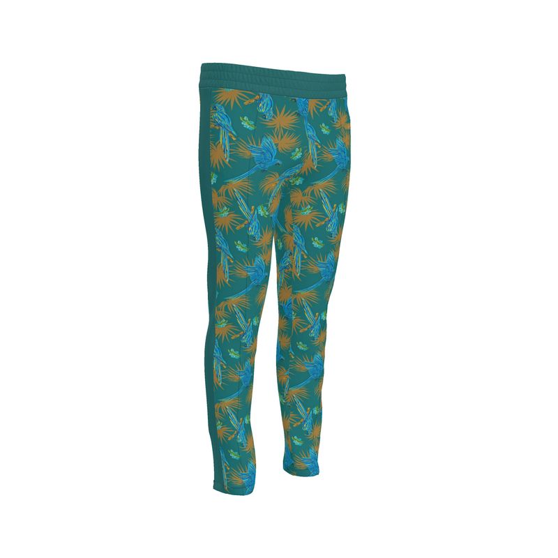 Men's Track Pants - Tropical Macaw - Sea Foam Green