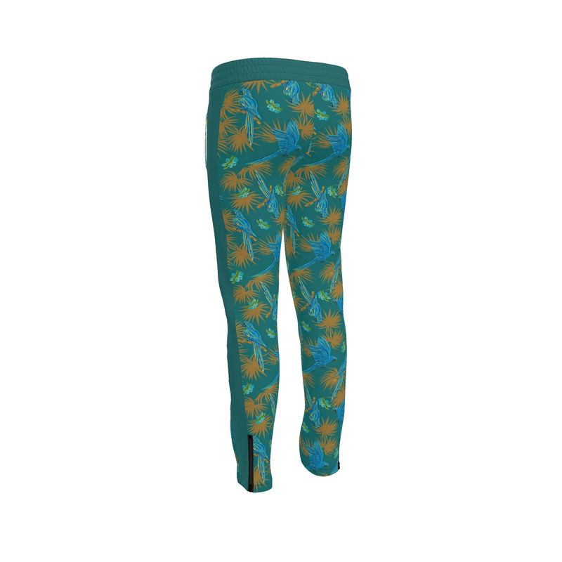 Men's Track Pants - Tropical Macaw - Sea Foam Green