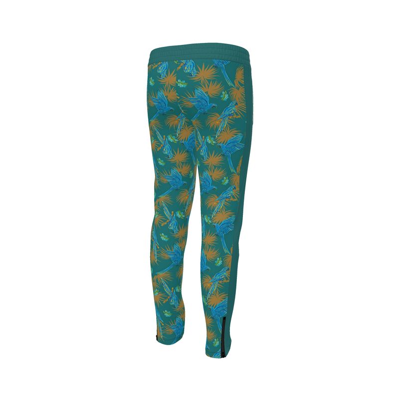 Men's Track Pants - Tropical Macaw - Sea Foam Green