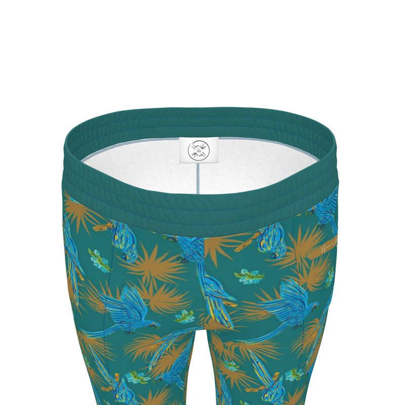 Men's Track Pants - Tropical Macaw - Sea Foam Green