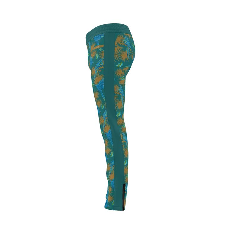 Men's Track Pants - Tropical Macaw - Sea Foam Green