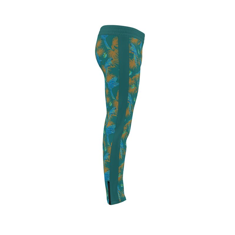 Men's Track Pants - Tropical Macaw - Sea Foam Green