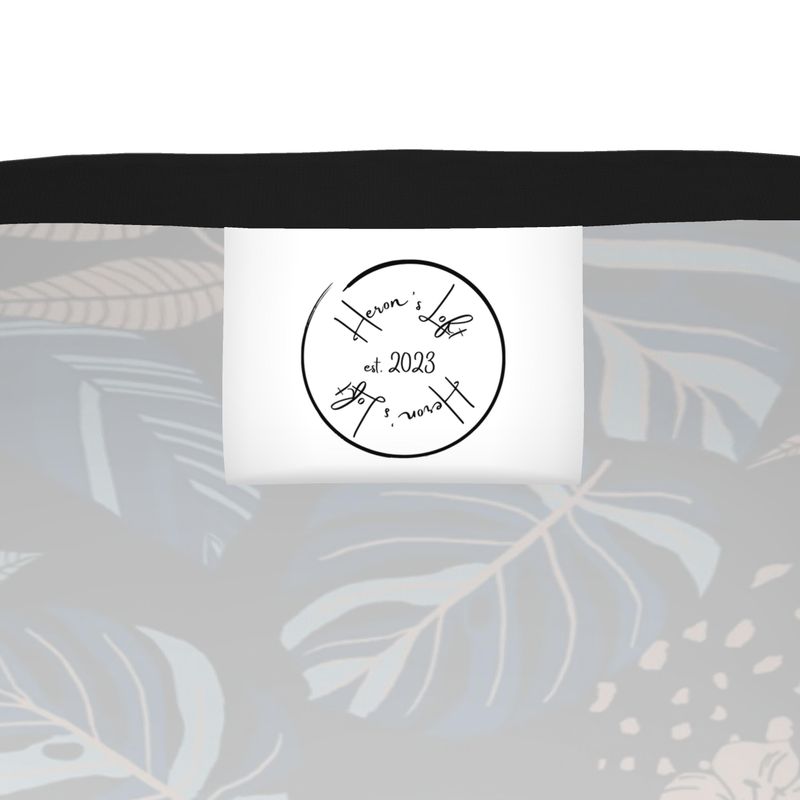 Men's Athletic V-Neck T-Shirt - Midnight Monstera