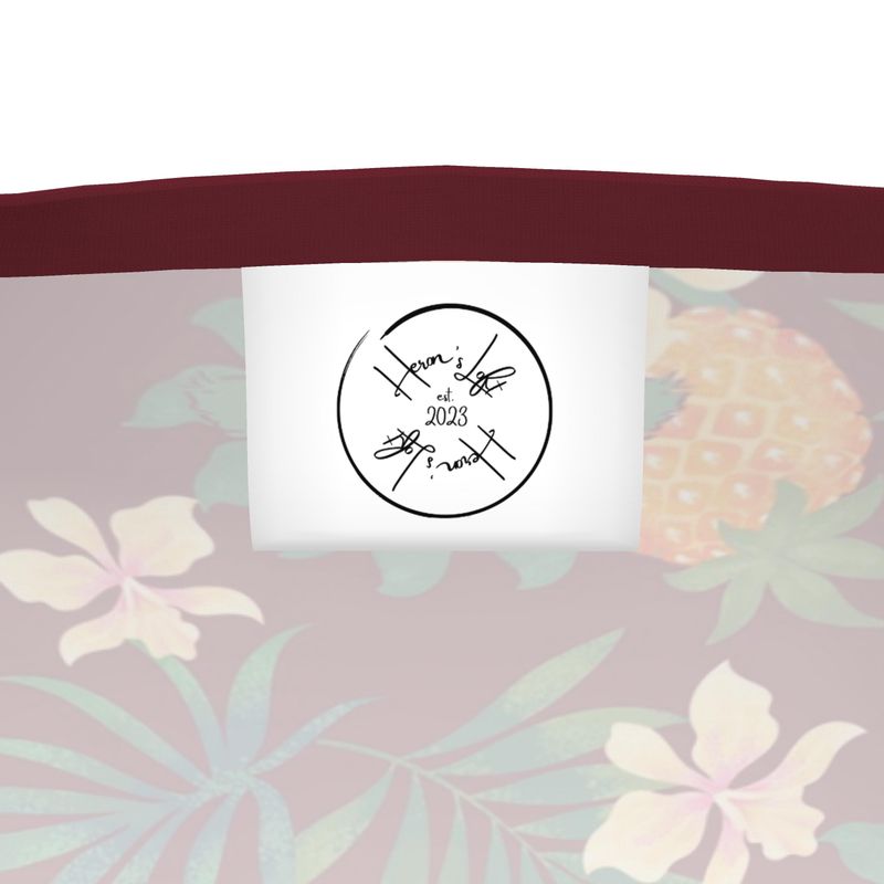 Men's Athletic Crew Neck T-Shirt - Pineapple Paradise - Burgundy