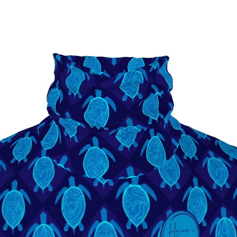 Men’s High-Roll Turtle Neck  - Topo Turtles - Blue