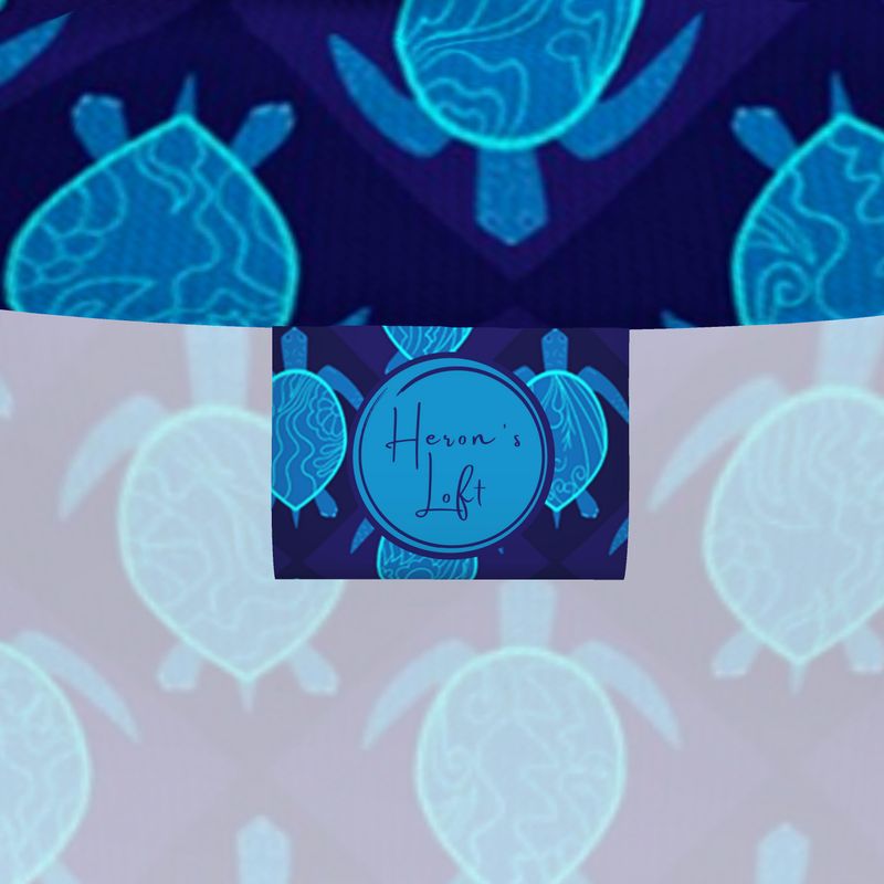 Men’s High-Roll Turtle Neck  - Topo Turtles - Blue