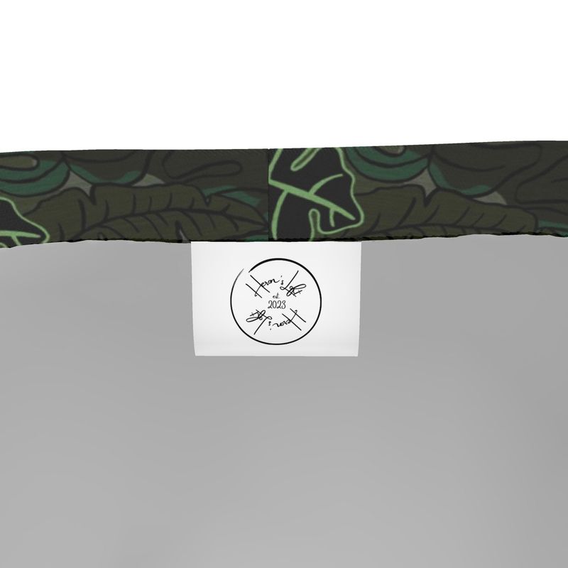 Men's Gym Shorts - Camo Leaves - Dark Green