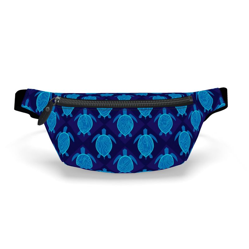 Fanny Pack - Archway Brushed Twill - Topo Turtles - Blue