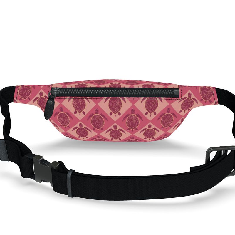 Fanny Pack - Archway Brushed Twill - Topo Turtles - Pink