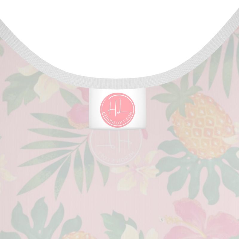 Women’s Tank Top - Pineapple Paradise - Hibiscus Blush