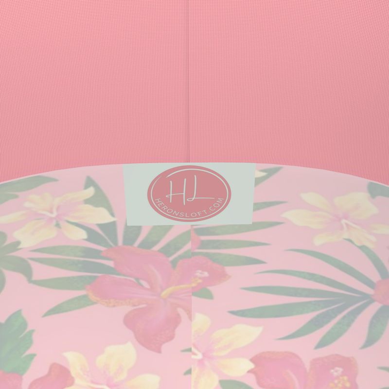 Women’s High-Waist Sports Leggings - Pineapple Paradise - Hibiscus Blush