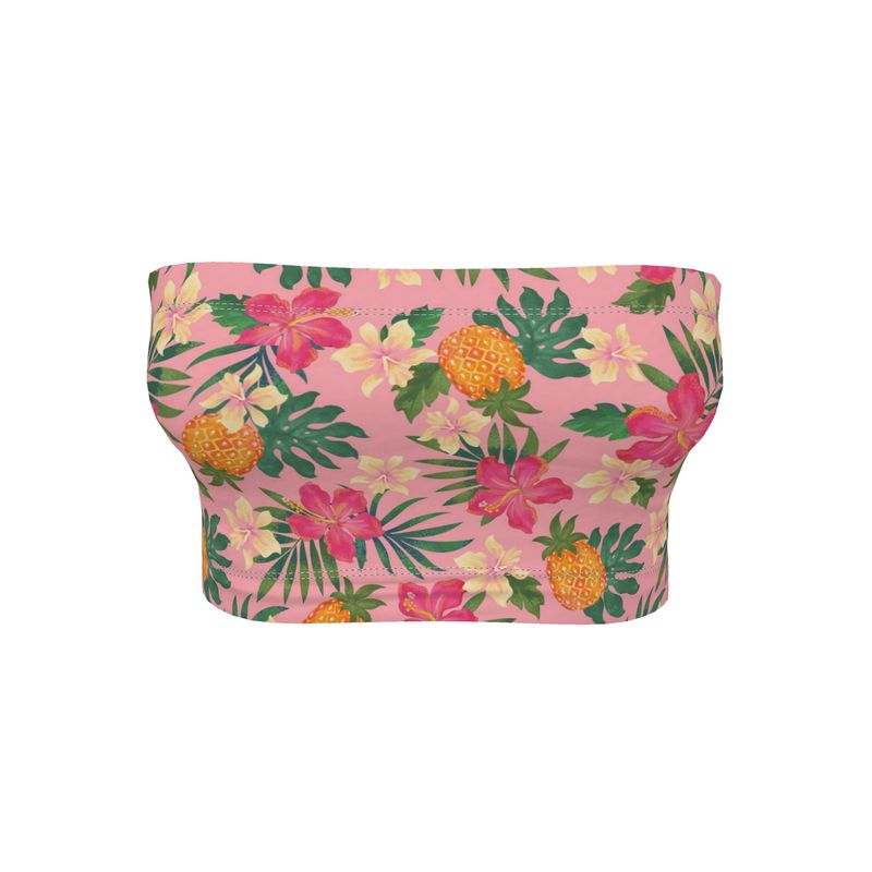 Women’s Bandeau - Pineapple Paradise - Hibiscus Blush