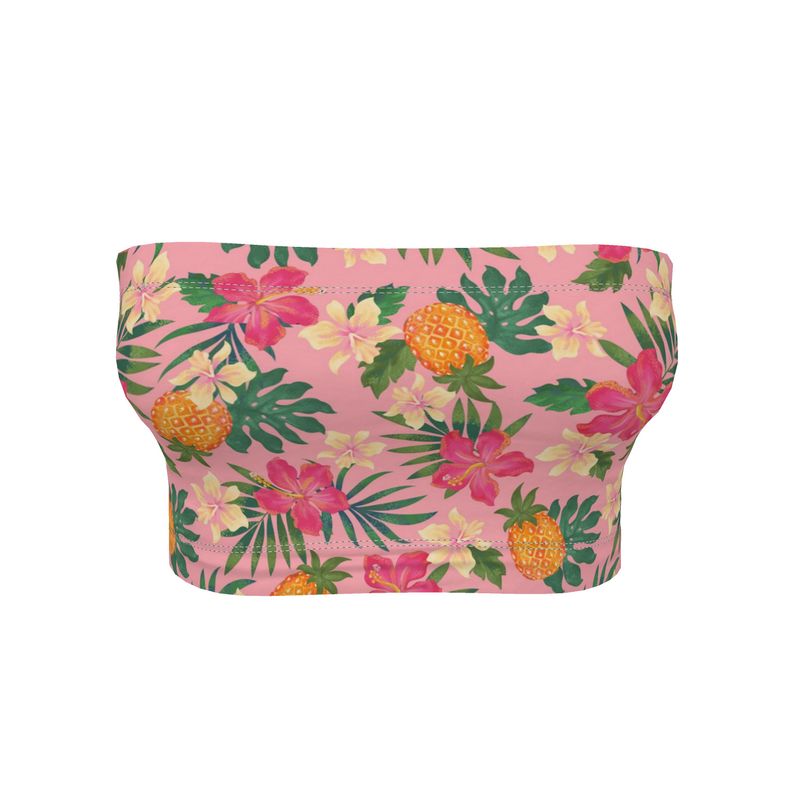 Women’s Bandeau - Pineapple Paradise - Hibiscus Blush