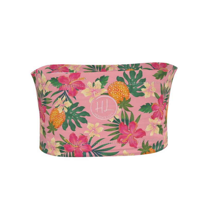 Women’s Bandeau - Pineapple Paradise - Hibiscus Blush