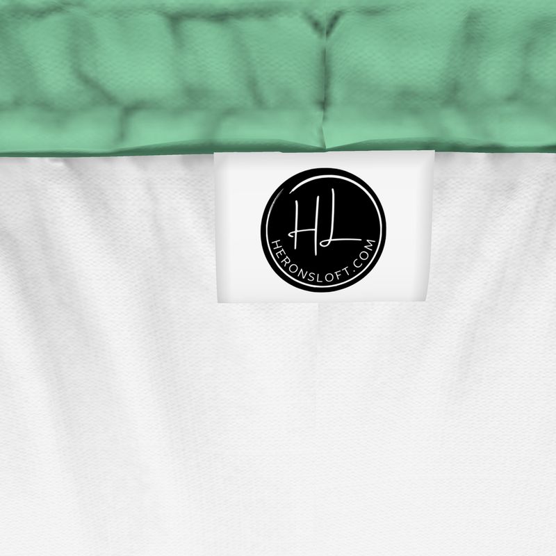 Women’s Athletic Shorts - Pineapple Paradise - Canopy Mint