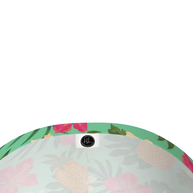 Women’s Mid-Rise ¾ Length Leggings - Pineapple Paradise - Canopy Mint