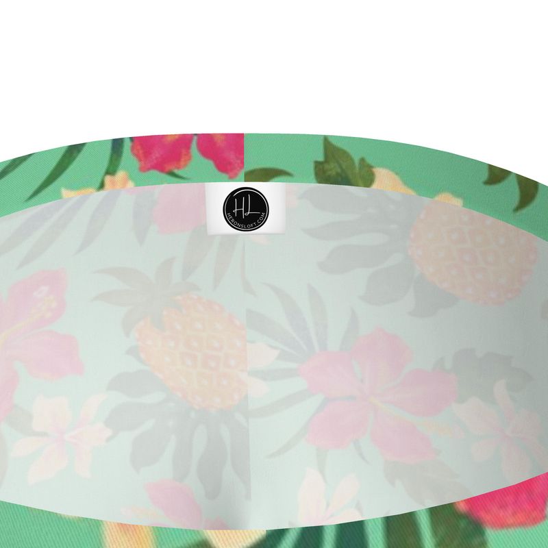 Women’s Mid-Rise Full-Length Leggings - Pineapple Paradise - Canopy Mint