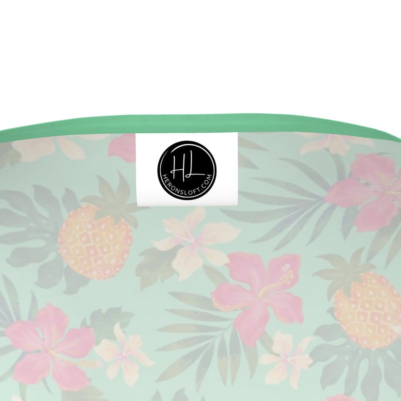 Women's Athletic V-Neck T-Shirt - Slim Fit - Pineapple Paradise - Canopy Mint