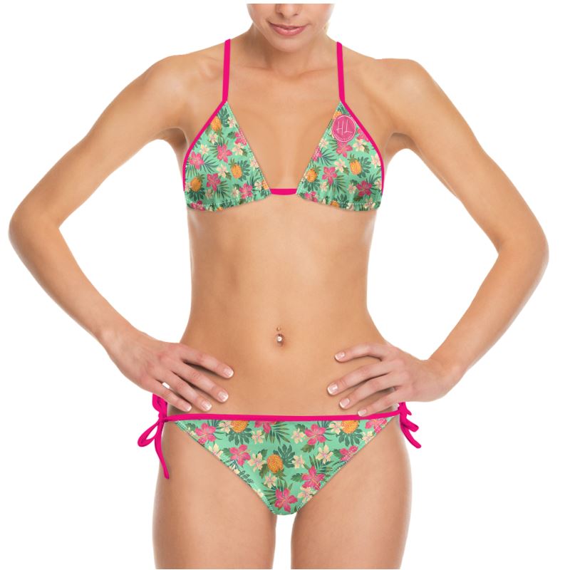 Women's String Bikini - Pineapple Paradise - Canopy Mint