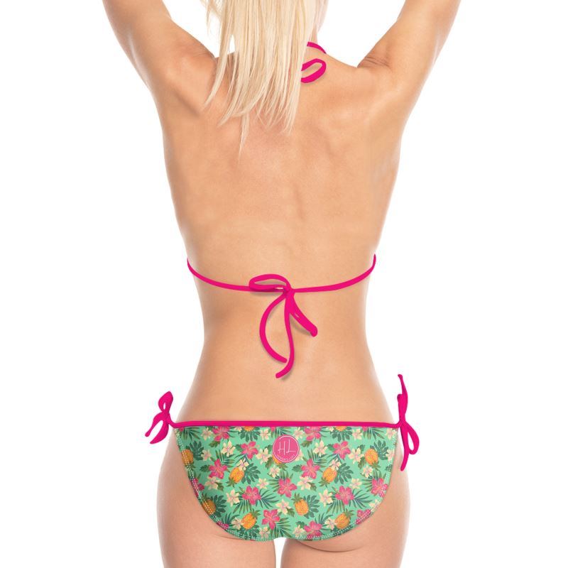 Women's String Bikini - Pineapple Paradise - Canopy Mint