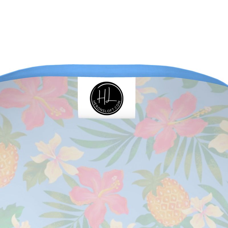 Women's Athletic Crew Neck T-Shirt - Slim Fit - Pineapple Paradise - Island Breeze