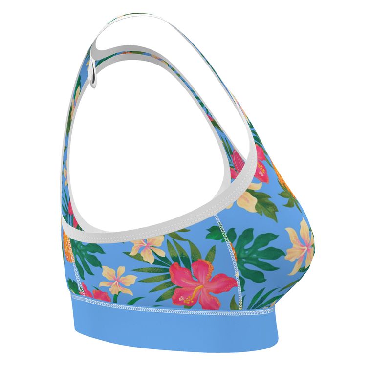 Women's Low Intensity Sports Bra - Pineapple Paradise - Island Breeze