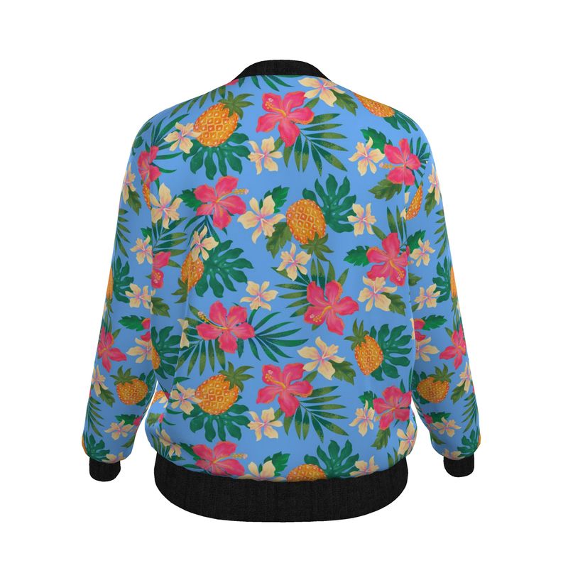 Women's Bomber Jacket - Pineapple Paradise - Island Breeze