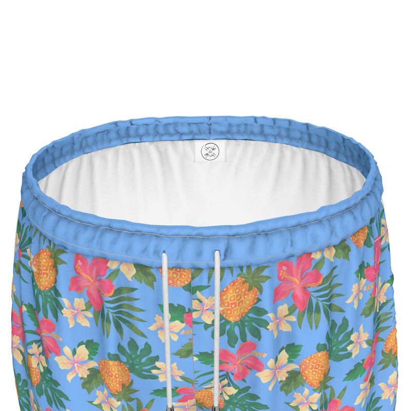 Women's Athletic Shorts - Pineapple Paradise - Island Breeze
