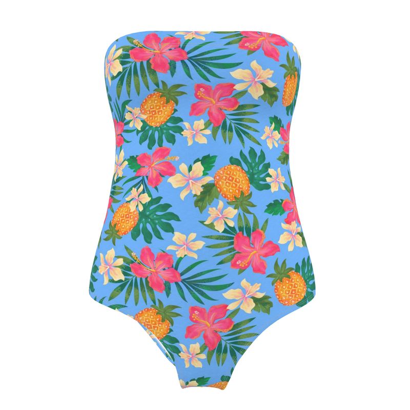Women's Strapless Swimsuit - Pineapple Paradise - Island Breeze