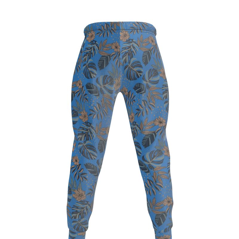 Men's Joggers - Midnight Monstera - Azure Blue